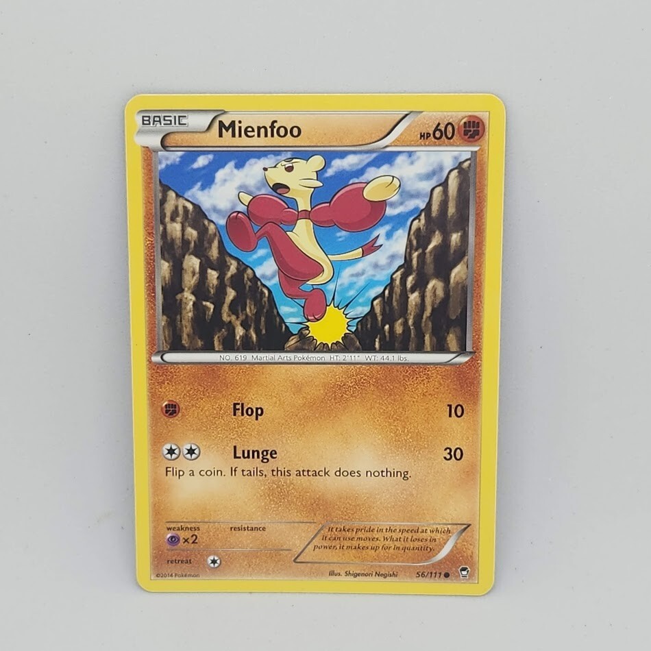 Pokemon Mienfoo 56/111 Furious Fists Common Basic Fighting TCG Card