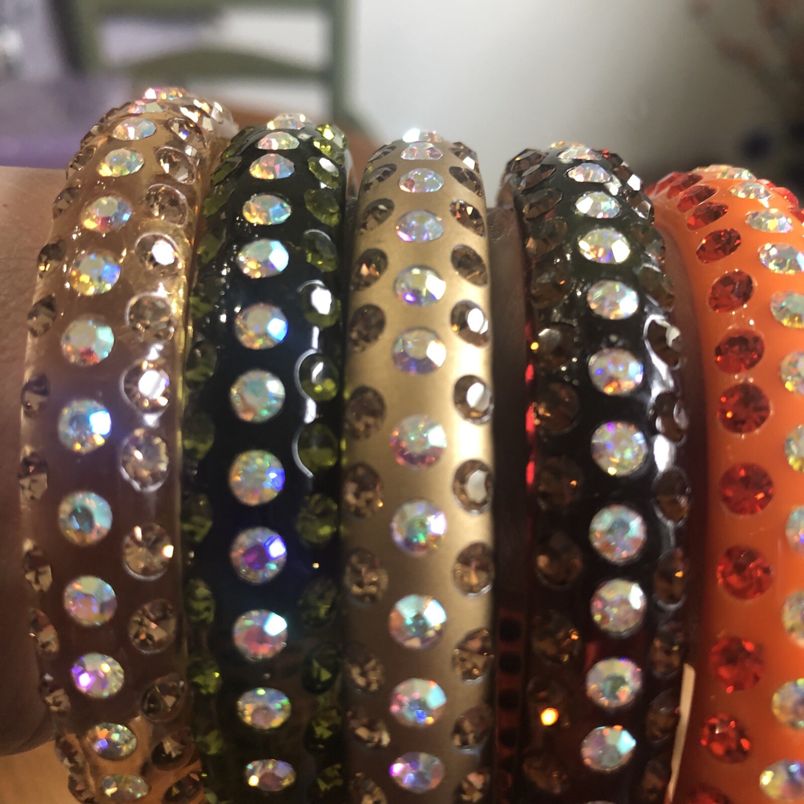 Acrylic Bangle Crystal Bracelets Five - image 3