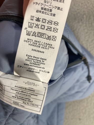 Eddie Bauer Puffer Jacket Womens Small Gray Blue First Ascent Outdoor Reversible - Picture 12 of 16