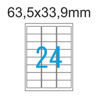 Etiketten 63,5X33,9 Mm 200 Blatt A4 63X33 4800 Luma Vielzweck Aufkleber Weiss