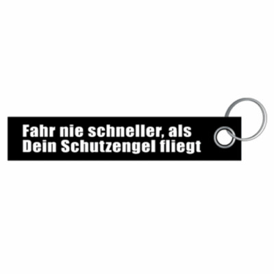 Never Ride Faster Than Your Shoe Keyring Lanyard 3x16cm