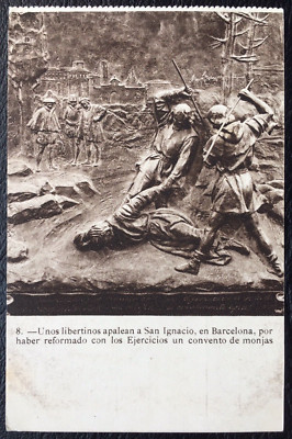 Ansichtskarte Barcelona Unos libertinos apalean a San Ignacio .......