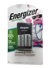 Energizer Recharge Plus USB Charger for NiMH Rechargeable 4-AA & 4-AAA Batteries