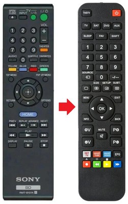 Fernbedienung geeignet für SONY BDP-S370 | BDPS370 | RMTB107A