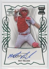 2021 Leaf Trinity Green 52/75 Mat Nelson #BA-MN1 Auto 3c2