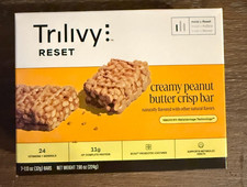 NEW Trilivy Creamy Peanut Butter Crisp 7 Bars Optavia 4/27 NIB FREE SHIP