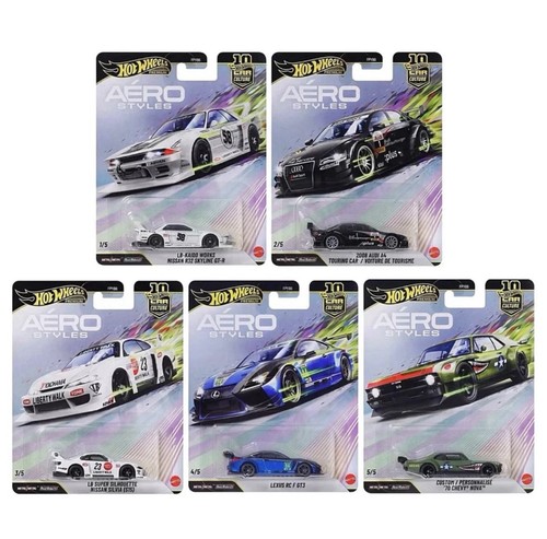 Hot Wheels Premium Car Culture 2026 AERO STYLES - 5/5 Complete Set.