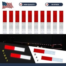 10 pcs DOT-C2 Conspicuity Reflective Tape 2x12” Red White Strip Trailer RV Truck