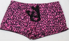Xhilaration Womens Animal Print Pink Black Sleep Shorts Size Medium