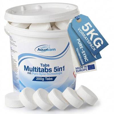AQUAKERN Chlortabletten Multitabs 5in1 Pool 200G 3-5 KG | mit PURE-SYNC