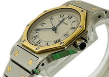 Cartier Santos Octagon LM W2001583 187902 Quartz Boys Watch Excellent A6134 4