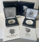 2025  Morgan & Peace Silver Dollar 2pc Set Box, OGP & COA From The Philadelphia