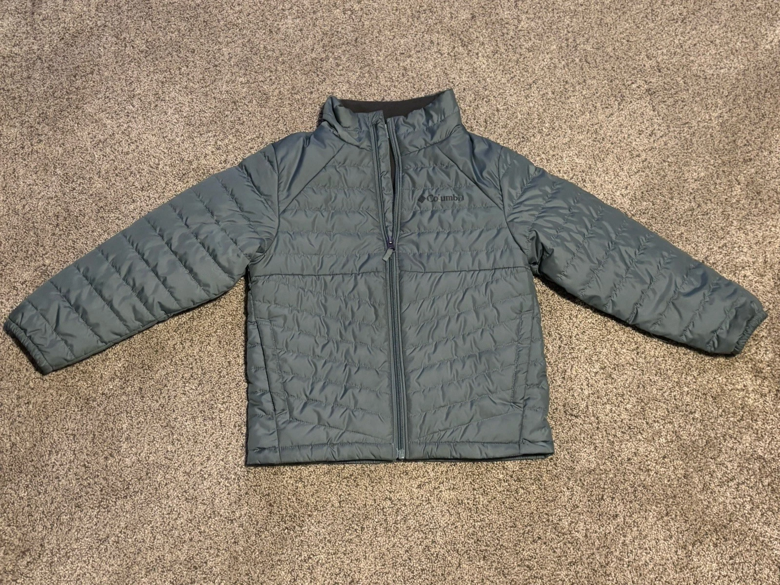 Columbia Kids XS Gray Lightweight Puffer Jacket Outdoor