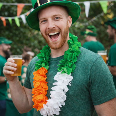 St Patricks Day Lei Hula Girlande Irische Flagge Tri Farben Irland Kostüm Menge
