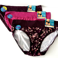 NEW 3 Pairs Vanity Fair Effortless Hipster Panties 7/L Multi-Color 18277 NWT
