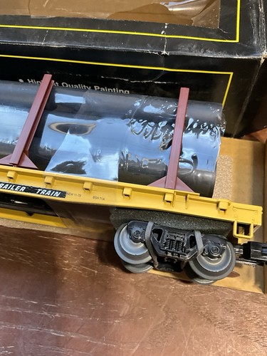 VINTAGE WEAVER 82248 TTPX TRAILER TRAIN 50’ FLAT CAR W/PIPE LOAD 3-RAIL NIB O - Picture 4 of 18