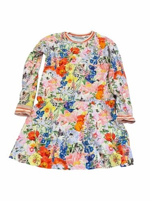 MOLO Girl's 9-10 CONNY  Dress Hide & Seek Organic Cotton  Long Sleeve Floral