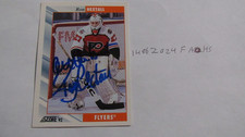 1992 Score Ron Hextall signed  Hockey Card