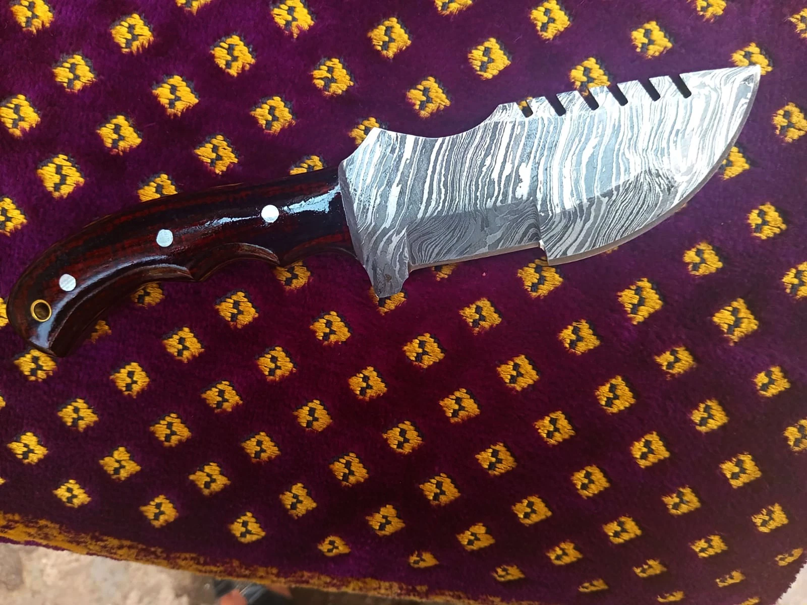 Hand Made Damascus Steel Tracker Knife with Sheath,Tracker Knife,gift for Friend