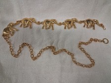 Vintage 80s/90s Gold Tone Chain Elephant Belt