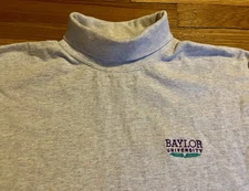 Vintage 90s Baylor University Gear for Sports Turtleneck Heather Pink Medium USA