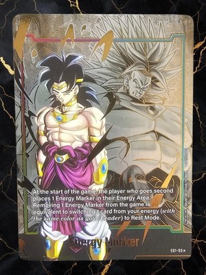 Bandai Dragon Ball Super Card Game Energy Marker Broly E01-03 Foil Alt Art