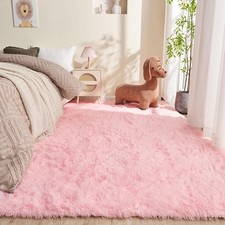 4x6 Pink Rugs for Bedroom, Ultra-Soft Fluffy Area Rugs for Living Room, 4 x 6...