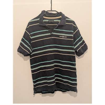 Henri Lloyd Herren Polo dunkelblau XL gestreift Kurzarm Kragen Logo Freizeit