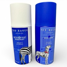 Ted Baker Sporty & Fresh Antiperspirant Deodorant 150ml & Body Spray 150ml NEW
