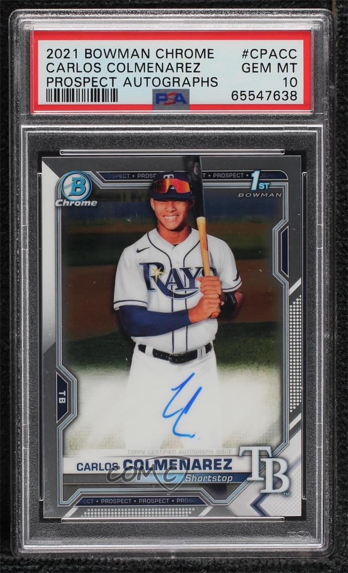 2021 Bowman Chrome Prospect Carlos Colmenarez #CPA-CC PSA 10 GEM MT Auto 0ok8