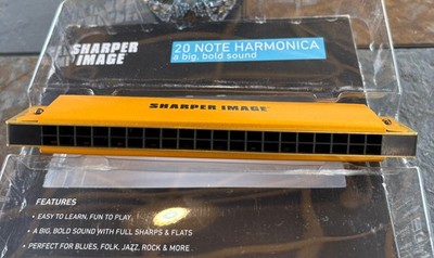 Sharper Image Blues Folk Jazz Rock 20 Note Harmonica Big Bold Sound Key of C New