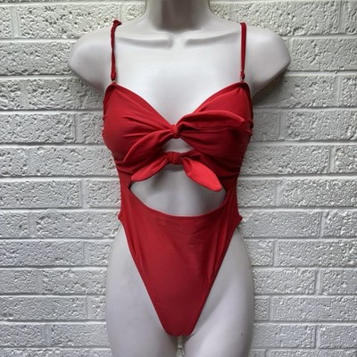 Double Bow One Piece FLAXMAKER Womens Swimwear Double Bow Tie