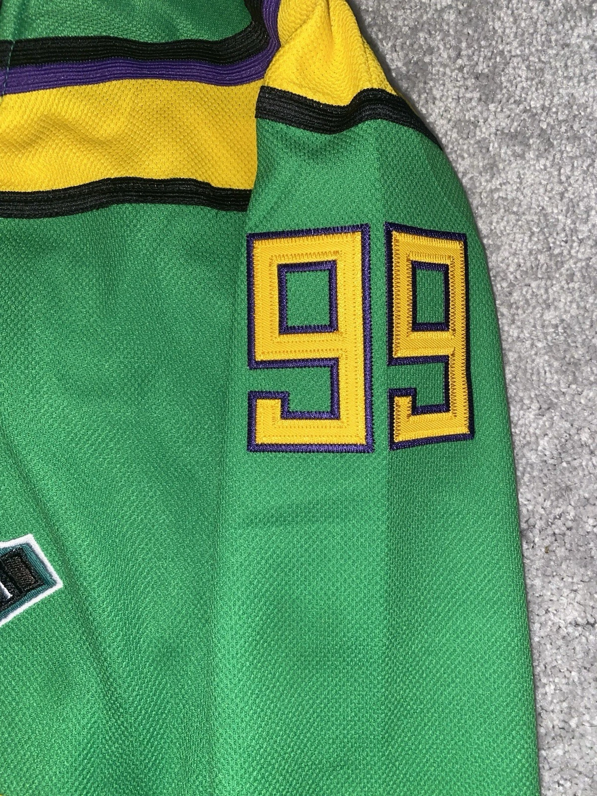 Mighty Ducks Movie Adam Banks #99 Green Hockey Jersey
