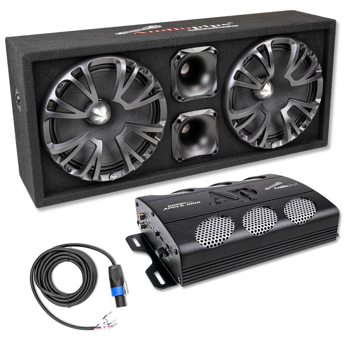 Audiopipe Loaded 10" 2x Mid-Range + 2x Driver Combo with 500