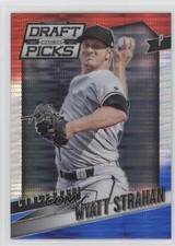 2014 Prizm Perennial Draft Picks Red White & Blue Pulsar Wyatt Strahan #25 0a7