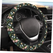 Pretty Floral Flower Cute Plant Steering Wheel Cover for Women Men Girls Car 10