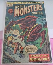 Where Monsters Dwell #36 FN Marvel Comic Book Horror Sci-Fi Pence Variant 1 J364
