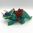 Vintage 1992 Teenage Mutant Ninja Turtles Dingy Dino Triceratops W/ Saddle TMNT