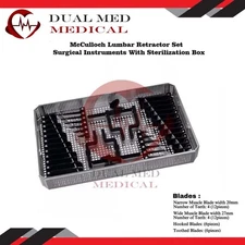 McCulloch Lumbar Retractor Set | Surgical Instruments With Sterilization Box