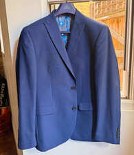 Next Men’s Blue Slim Fit 2 Piece Suit 42S Jacket. 32”31 Trousers. Worn once!