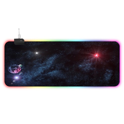 Extra Large Soft Gaming Mouse Pad Colorful RGB Oversized Glowing Mousepad - Afbeelding 5 van 11
