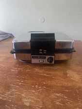 Vintage GE General Electric Waffle Maker Grill A2G48T Reversible Plates Tested