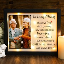 LED Shadow Box 4x6 - Memorial Picture Frame for Loss of Mother, Father, Loved...