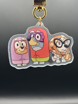 Grannies Blue Bing & Muffin - Acrylic Keychain - Hand Drawn Design - Bluey Show