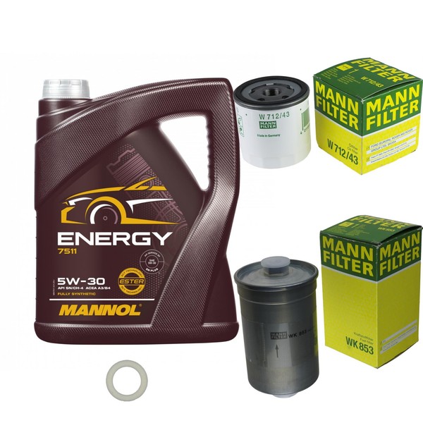 Inspektionspaket 5L Mannol Energy 5W-30 FüR Ford Fiesta III 1.3 Cat 1.1 Escort-image