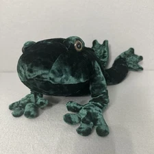 Commonwealth Frog Stuffed Animal Plush Crushed Velvet 22" Forrest Green Holiday