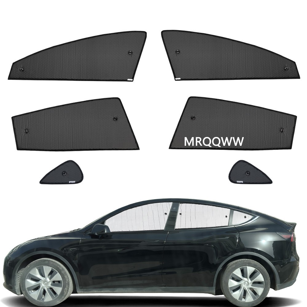 Fit For Tesla Model Y 2020-2024 Side Window  Camp Privacy UV Block Sunshade 6pcs