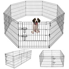 Pet Playpen Puppy Playpen Kennels Dog Fence Exercise Pen Gate Fence Foldable ...