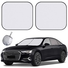 Windshield Sun Shade - 2 Piece Car Sun Shade Windshield, Foldable Car BLACK