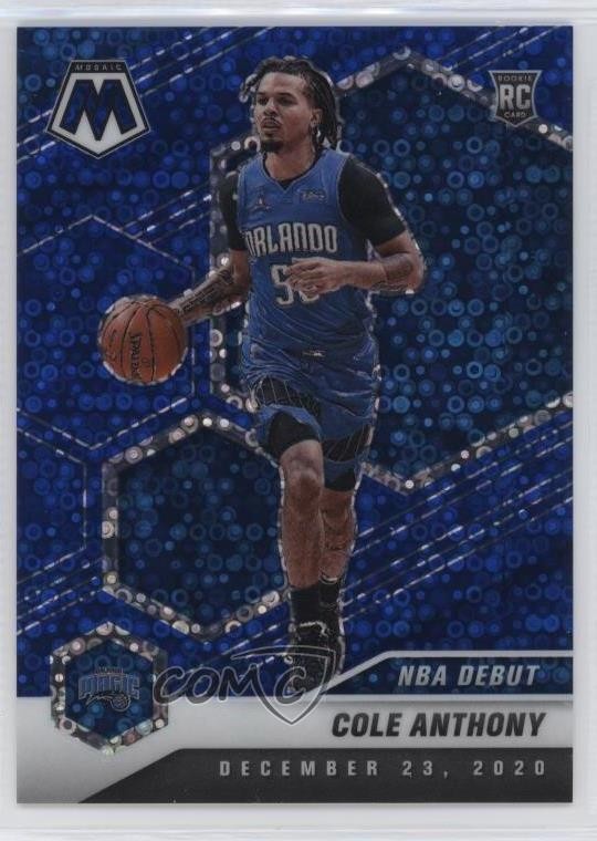 2020 Panini Mosaic NBA Debut Fast Break Blue Prizm 74/85 Cole Anthony #268 2w6